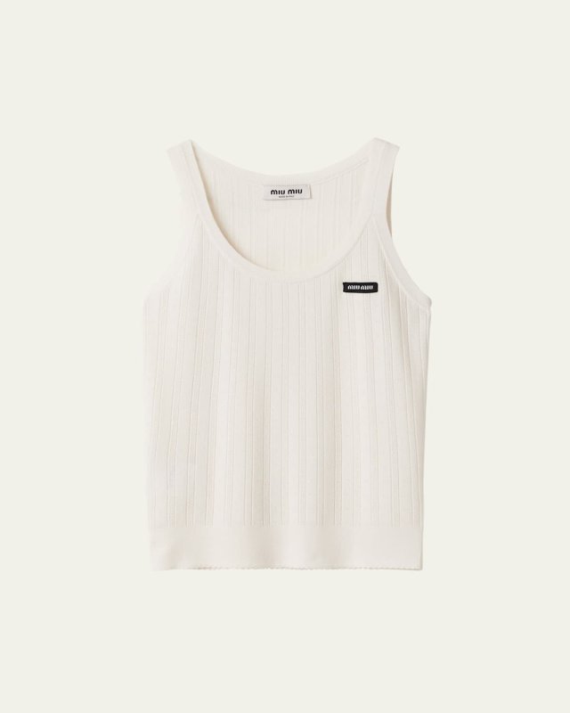 Scoop Neck Cashmere Silk Tank Top